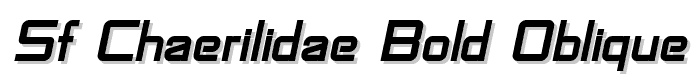 SF Chaerilidae Bold Oblique font
